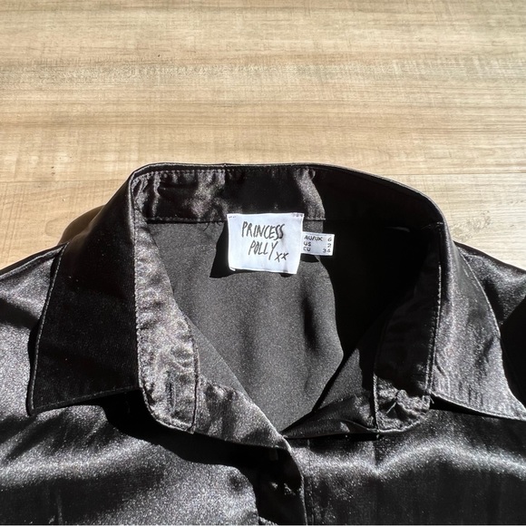 Princess Polly - 90210 Satin Shirt Mini Dress - Picture 4 of 4